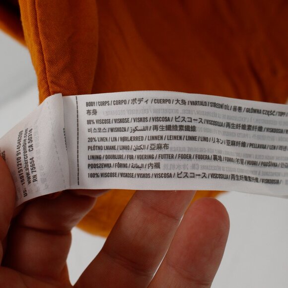 Abercrombie & Fitch Midi Dress Womens‎ Small mustard Knotted Front Cutout V Neck - Picture 7 of 14